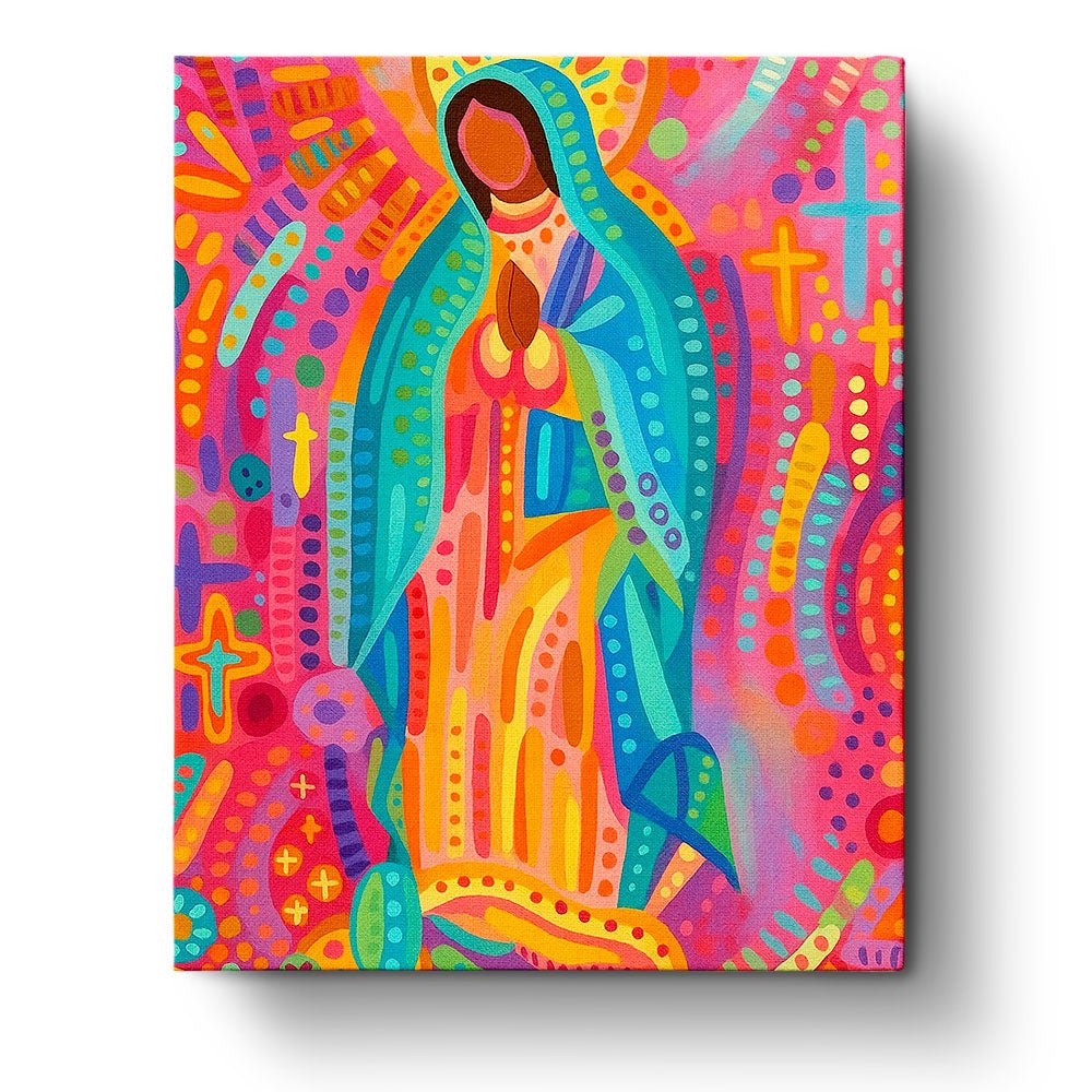 Virgin of Guadalupe Vibrant Colors - Mexico - BestPaintByNumbers - Paint by Numbers Custom Kit