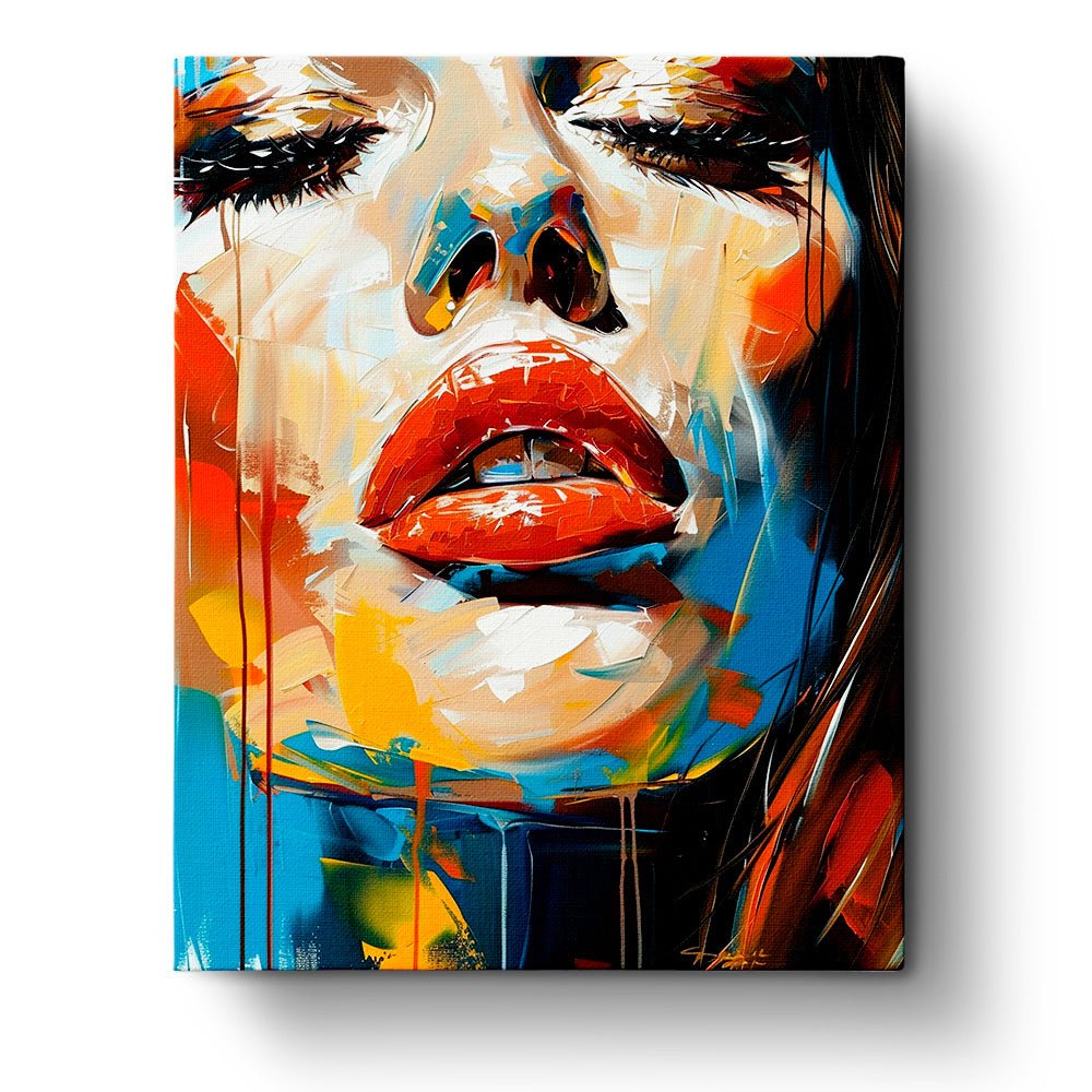 Fixed paint by numbers kit, 24 colors. Bold portrait art with vibrant hues. Perfect for creative relaxation.