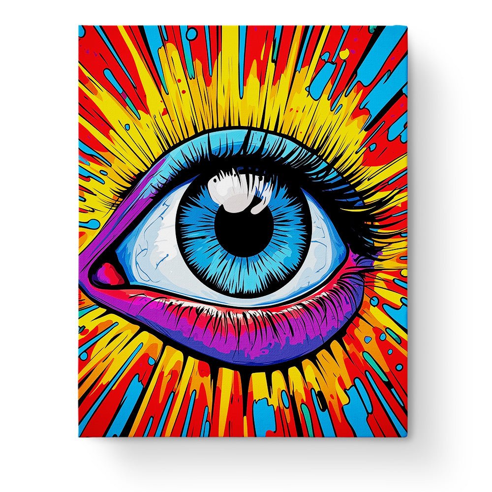Vivid Eye Explosion - Pop Art - BestPaintByNumbers - Paint by Numbers Custom Kit