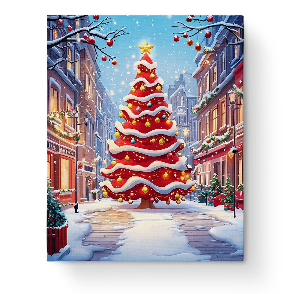 Winter Wonderland Tree - Christmas - BestPaintByNumbers - Paint by Numbers Custom Kit