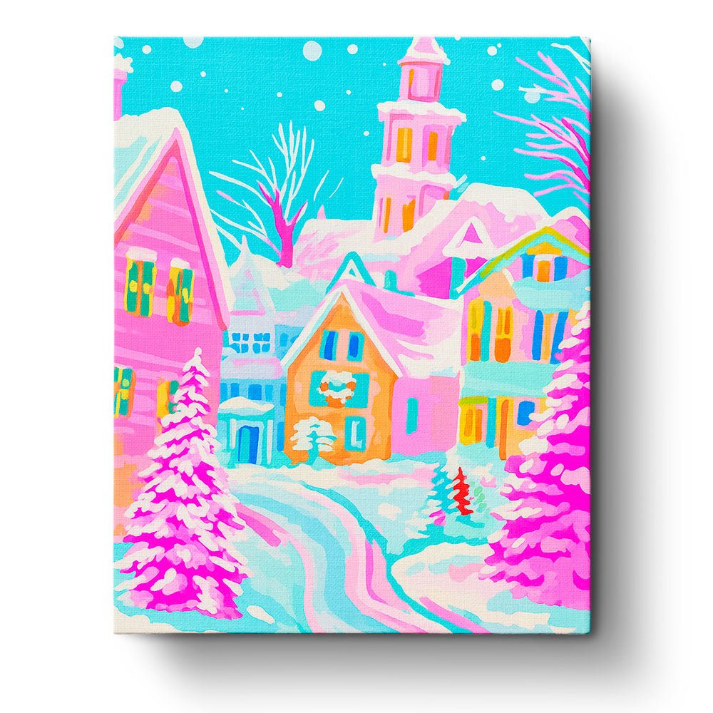 Winter Wonderland Village - Christmas - BestPaintByNumbers - Paint by Numbers Custom Kit