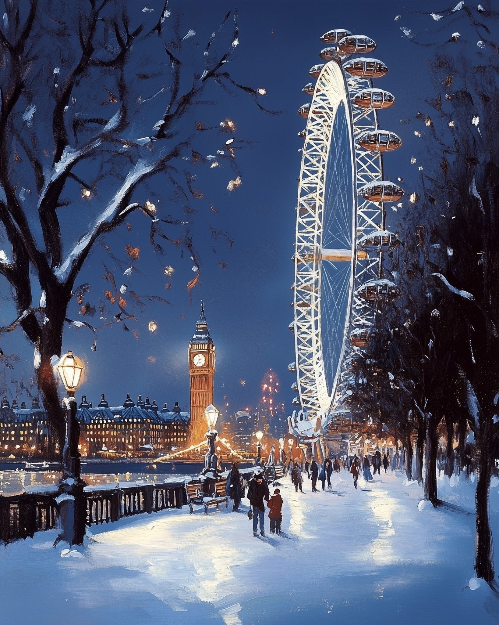 Winter Wonderland Wheel - Christmas - BestPaintByNumbers - Paint by Numbers Custom Kit