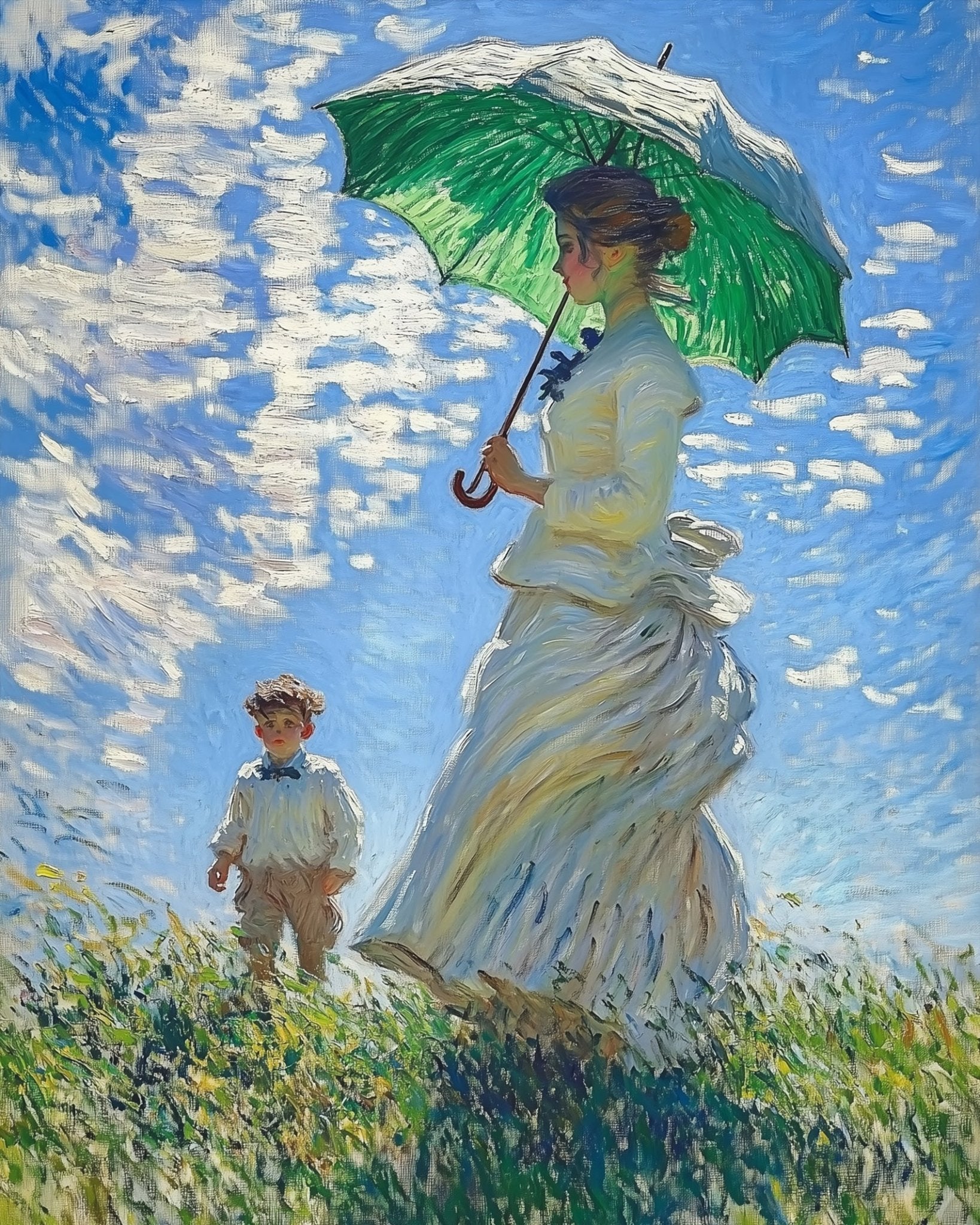 Woman with a Parasol - Impressionist - BestPaintByNumbers - Paint by Numbers Custom Kit