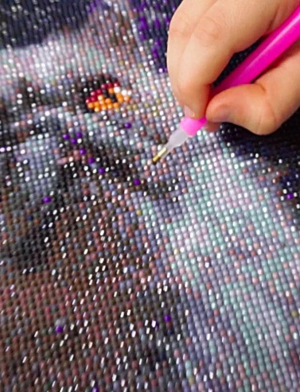 Custom diamond painting, 24-48 colors. Intricate mosaic design. Experience calming creativity with BestPaintByNumbers.