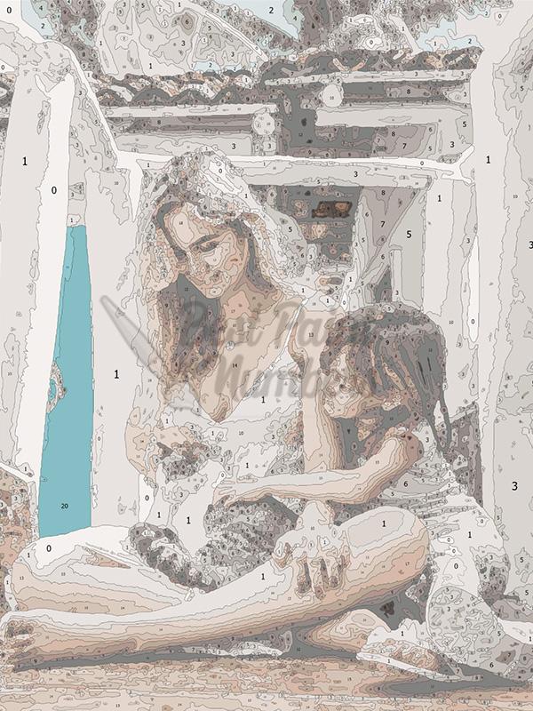 Custom Family Portrait Painting - BestPaintByNumbers - Paint by Numbers Custom Kit