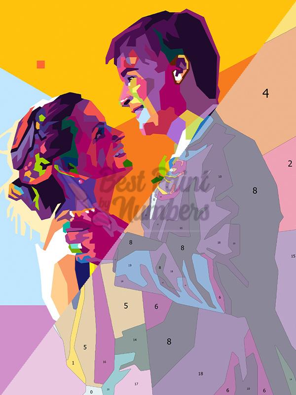 Custom Pop Art FULLBODY Portrait - BestPaintByNumbers - Paint by Numbers Custom Kit