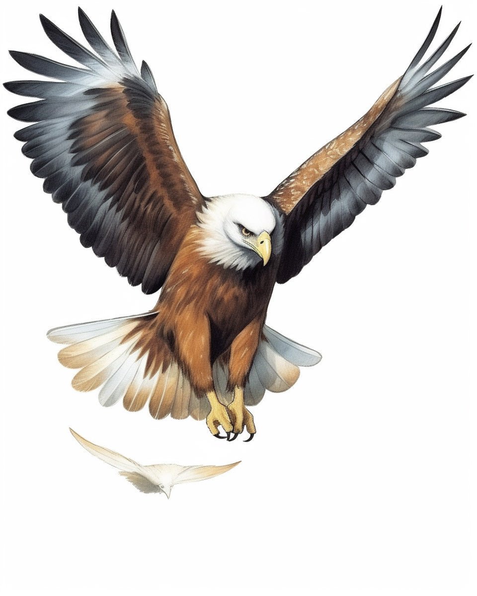 Fixed kit, 24 colors, 12x16in. Soaring eagle in bold strokes. Perfect for mindfulness and creativity.