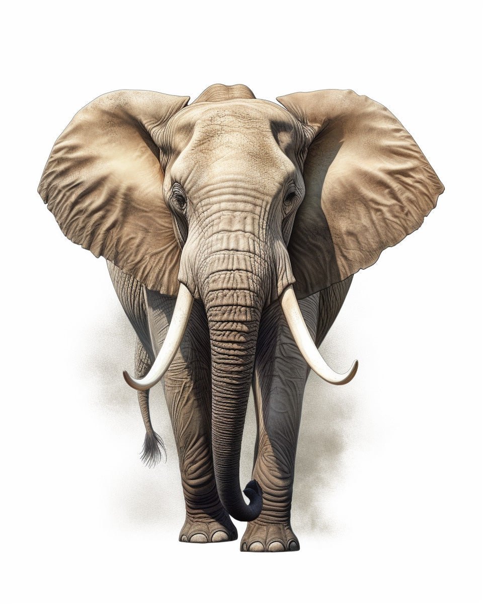 Fixed paint by numbers kit, 24 colors, 16x20in. Elegant elephant portrait. Perfect for stress relief.