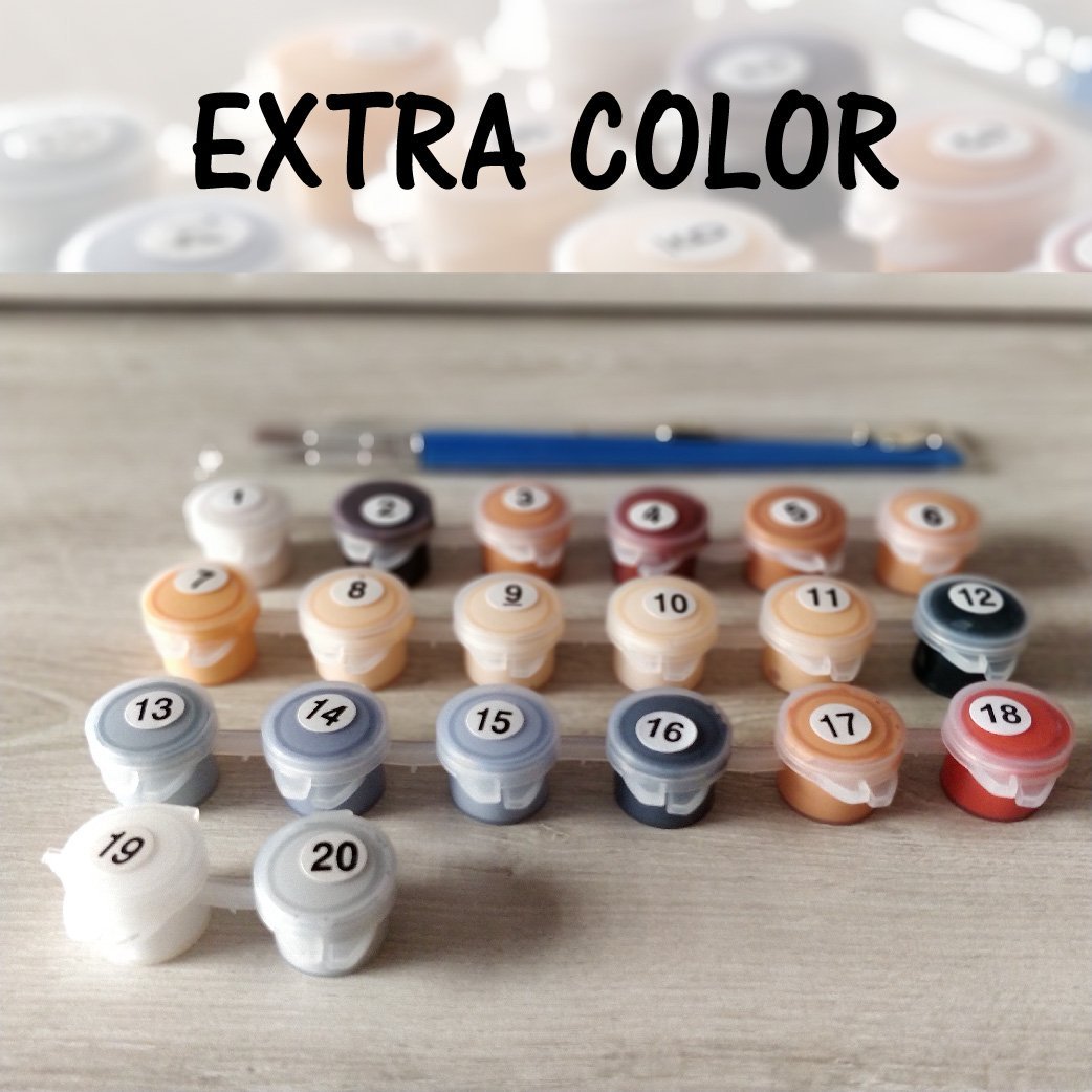 Extra color set for paint by numbers. Enhance creativity with vibrant hues for a colorful finish. Perfect for art lovers.