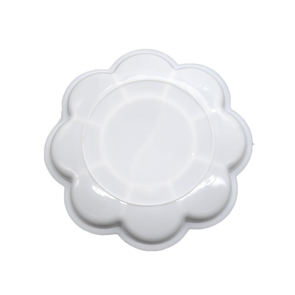 Floral design palette enhances your painting. Keep colors tidy for a mindful and creative art experience.