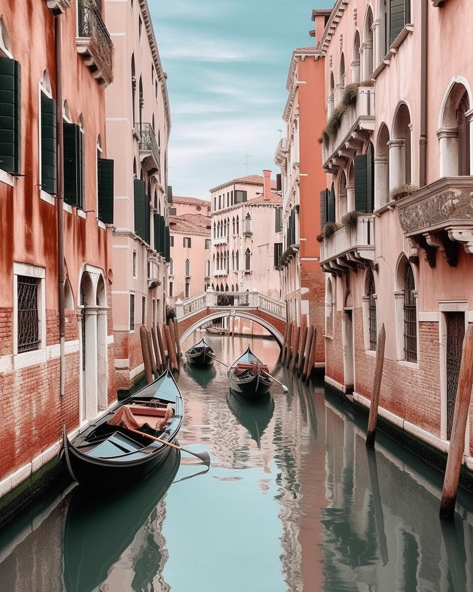 Custom kit, 24-48 colors, 12x16in. Venice's canals in soft hues. Ideal for relaxation and artistic expression.