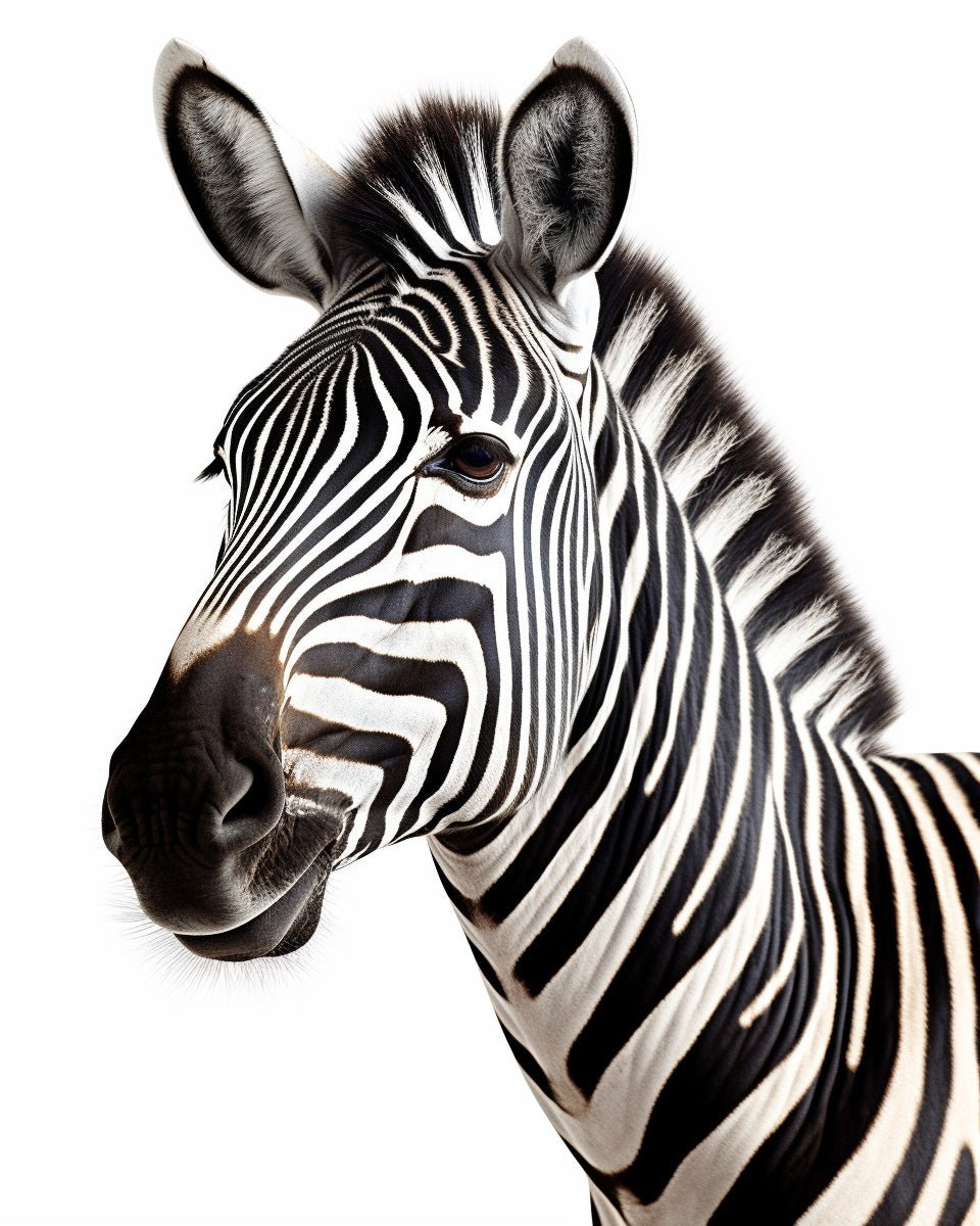 Fixed kit, 24 colors, 12x16in. Striking zebra stripes. Perfect for relaxing art sessions and stress relief by BestPaintByNumbers.