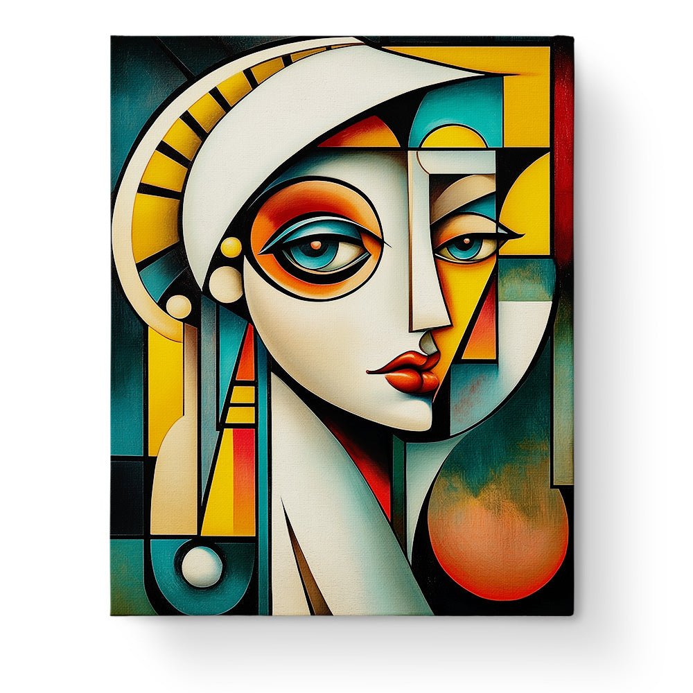 Abstract Cubist Portrait - Cubism - BestPaintByNumbers - Paint by Numbers Custom Kit