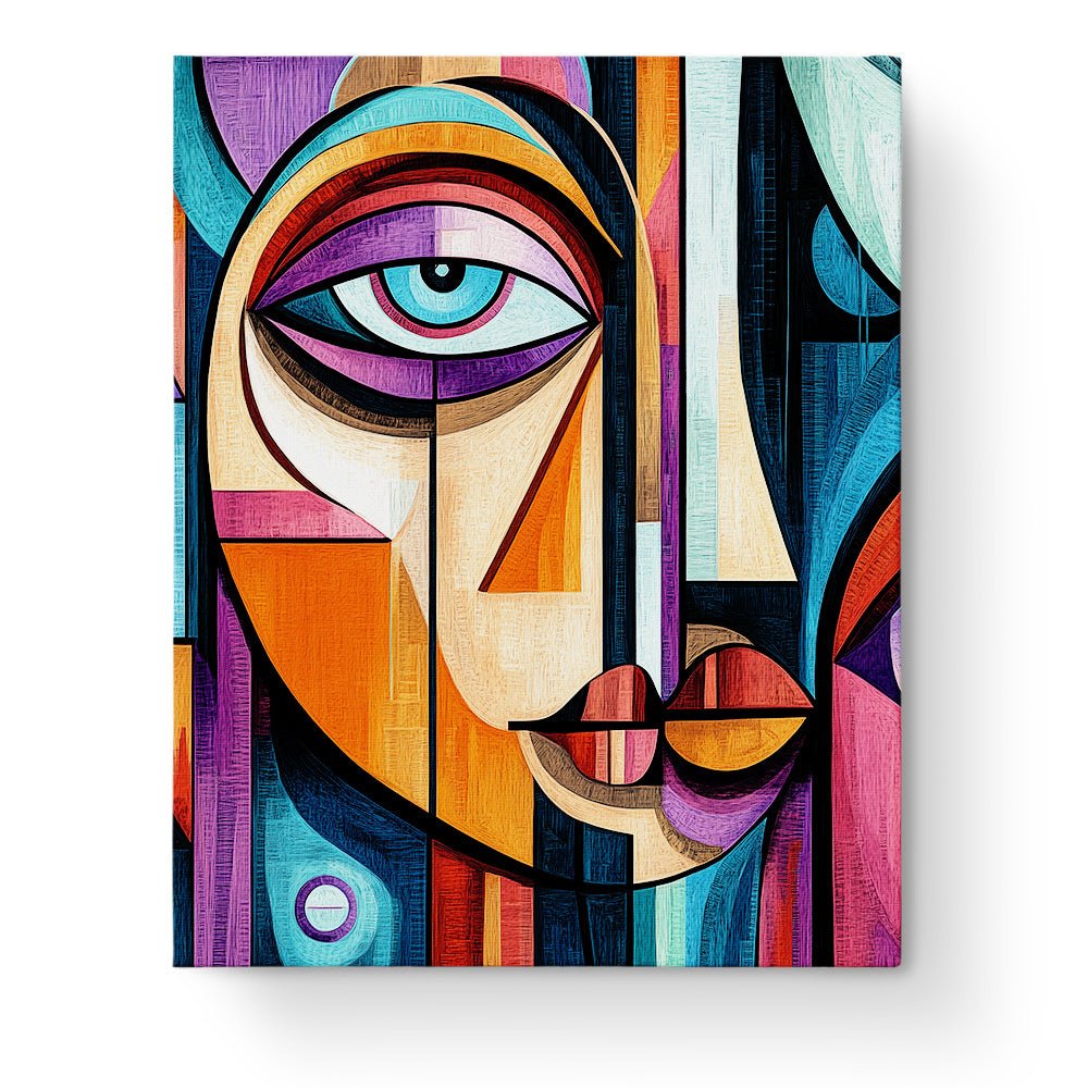 Abstract Face Harmony - Cubism - BestPaintByNumbers - Paint by Numbers Custom Kit