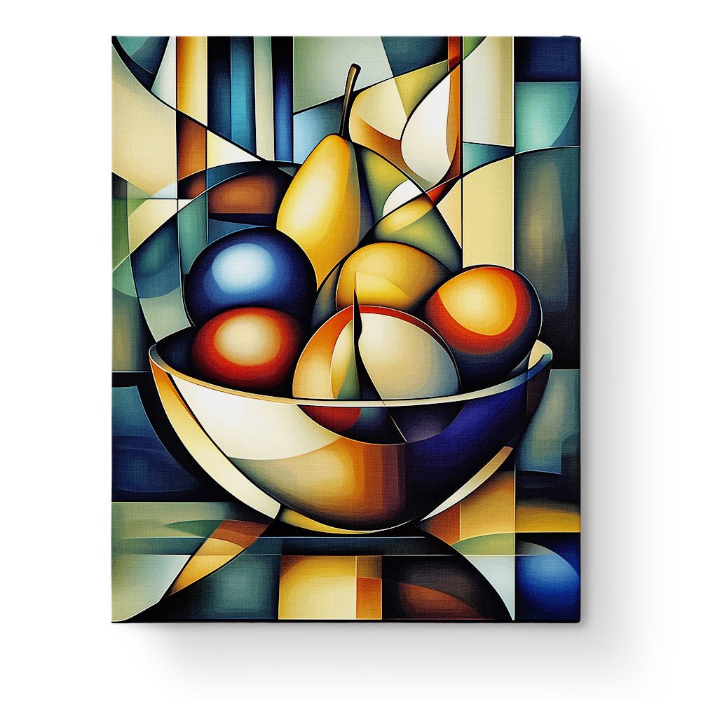 Abstract Fruit Bowl - Still Life - BestPaintByNumbers - Paint by Numbers Custom Kit