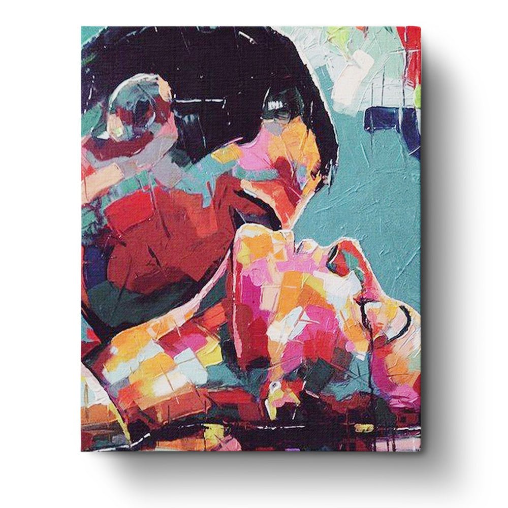 Abstract Lovers Embrace - Romance - BestPaintByNumbers - Paint by Numbers Custom Kit