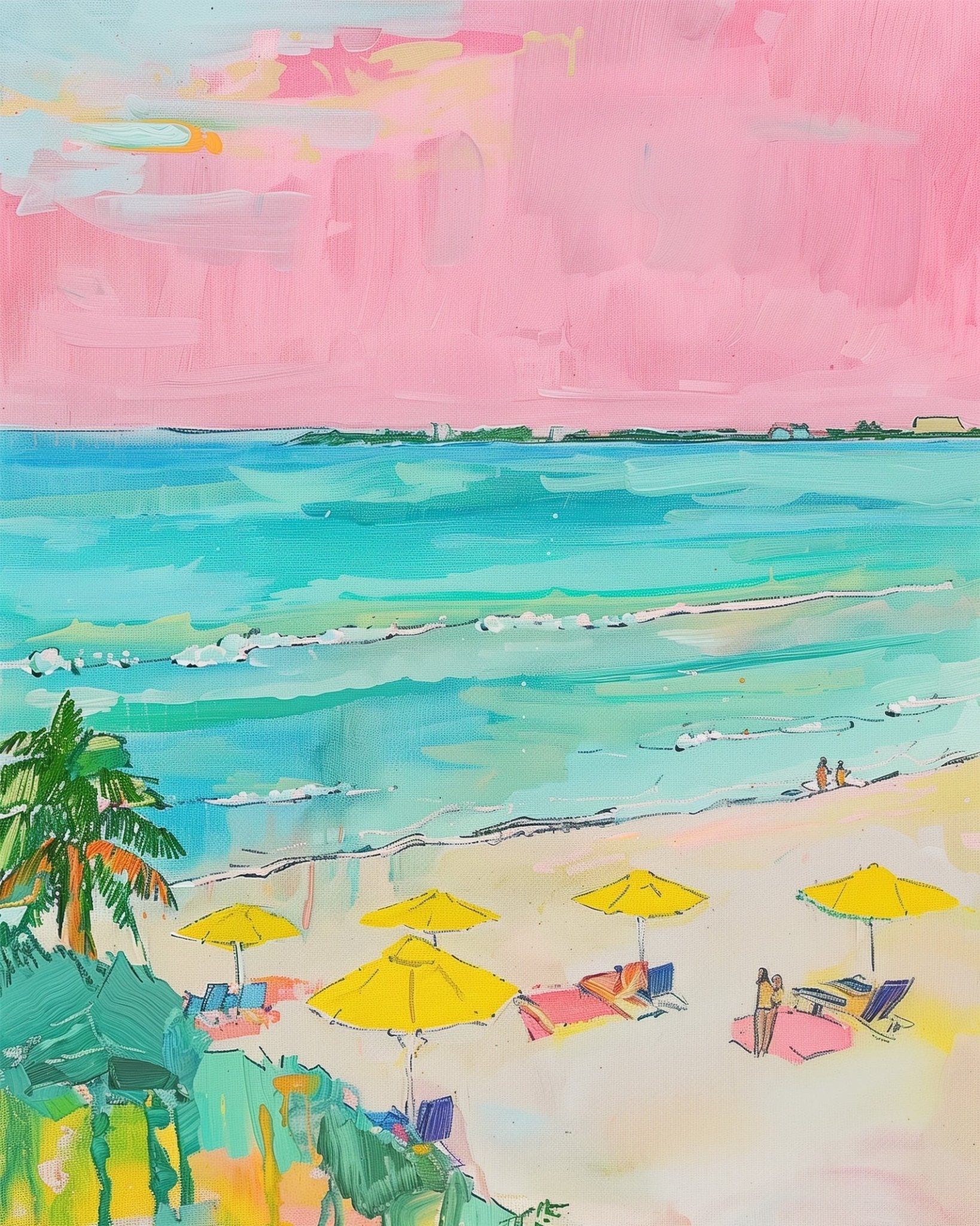 Abstract Miami Beach - BestPaintByNumbers - Paint by Numbers Custom Kit