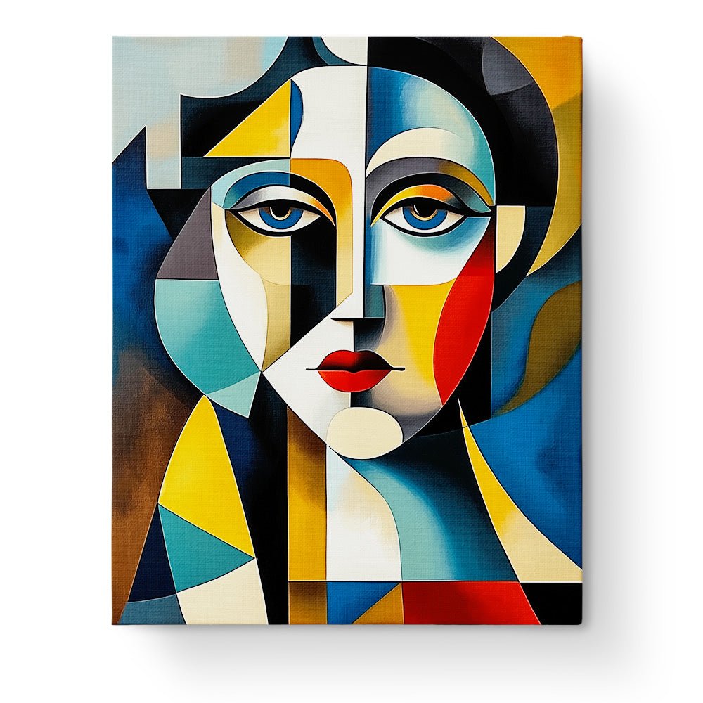 Abstract Portrait of Woman - Cubism - BestPaintByNumbers - Paint by Numbers Custom Kit