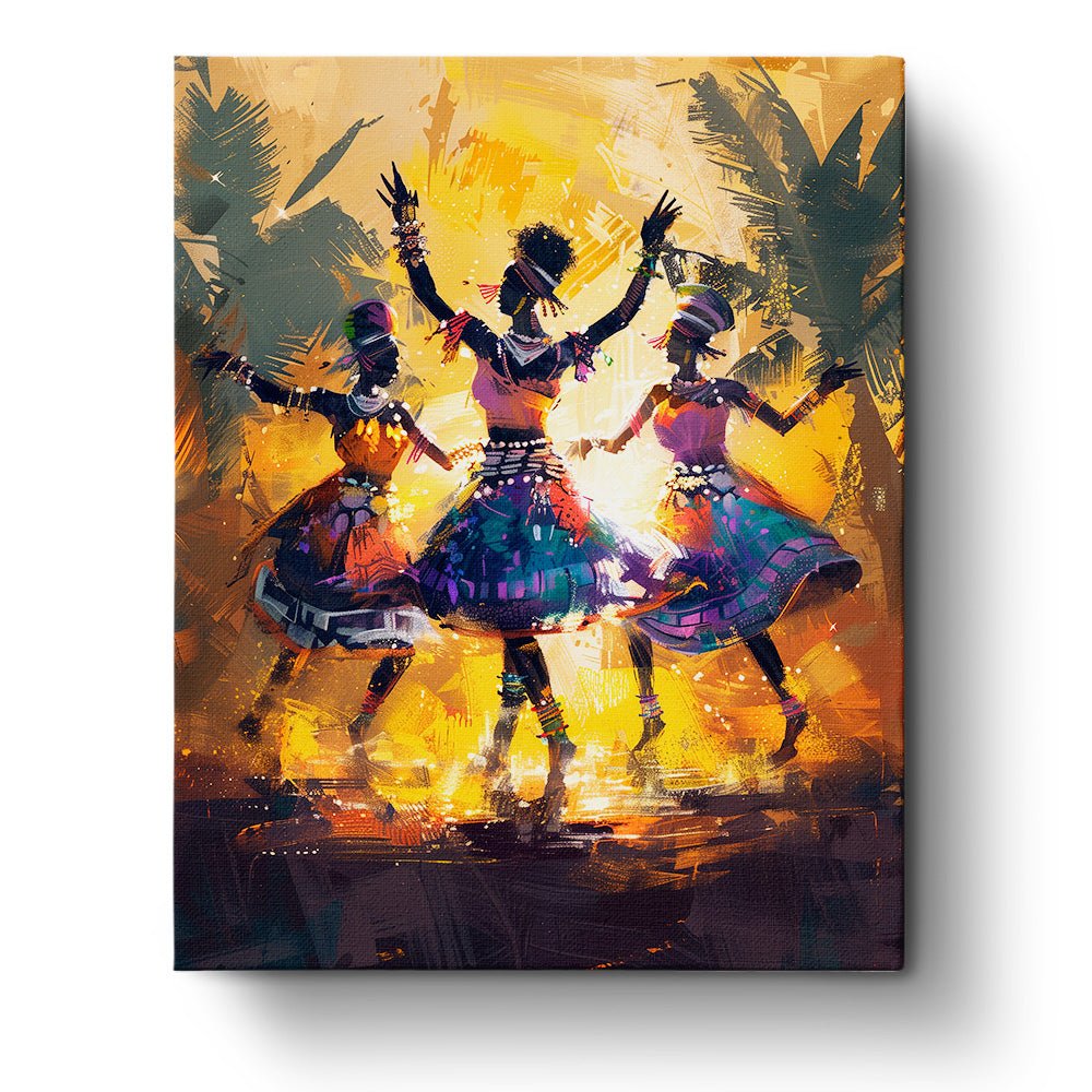 African Dancers - BestPaintByNumbers - Paint by Numbers Custom Kit