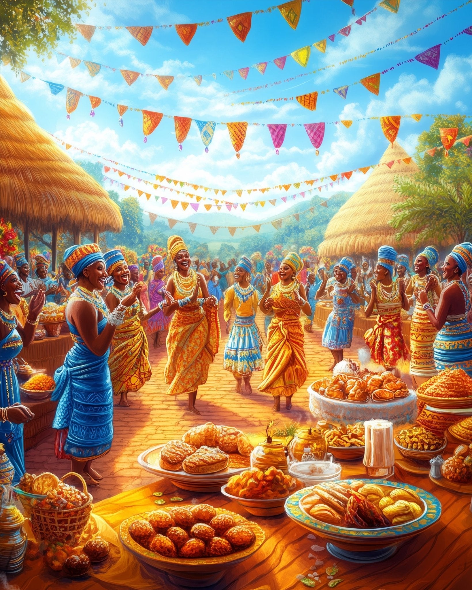 African Street Festival - Festival of the world - BestPaintByNumbers - Paint by Numbers Custom Kit