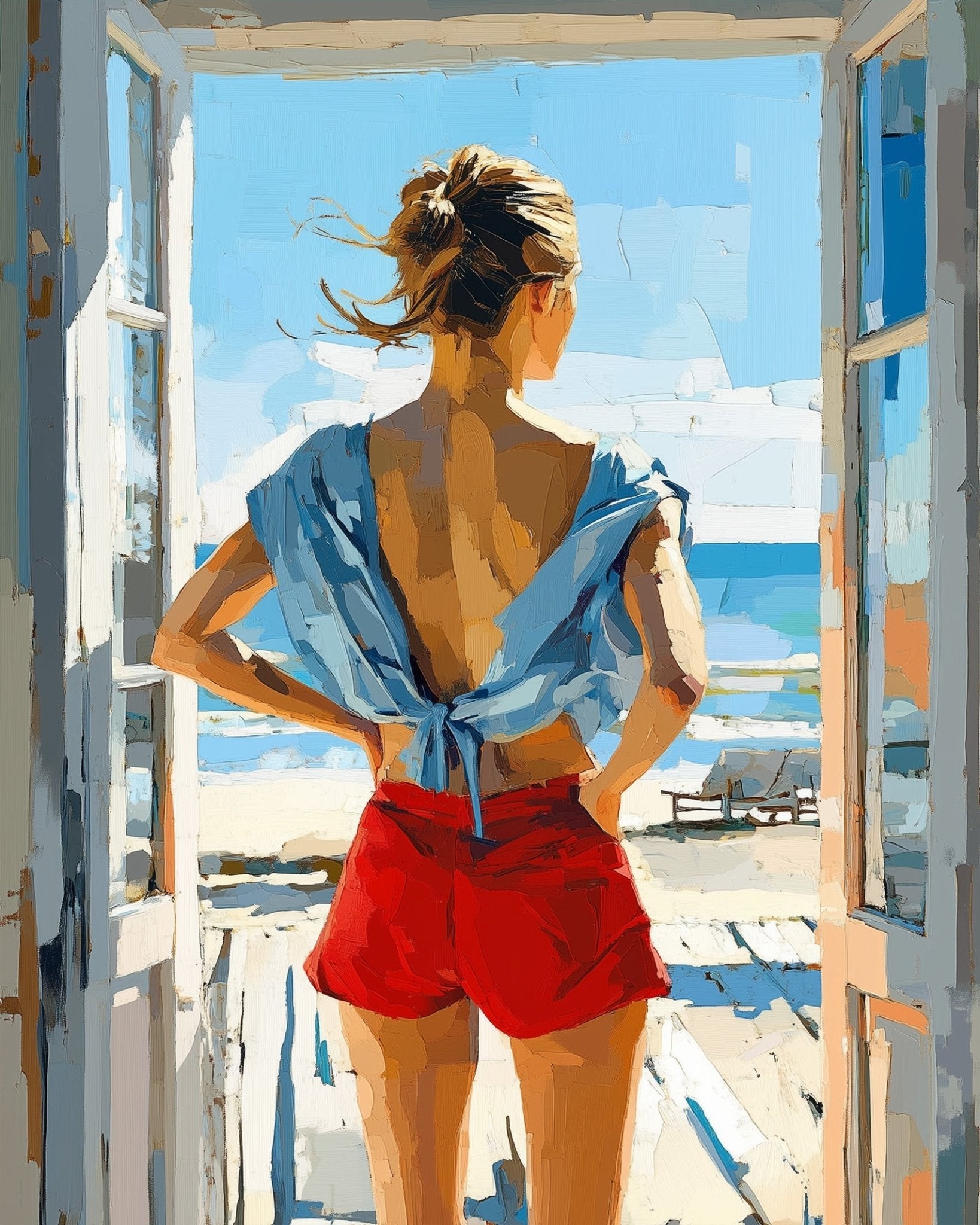 Beachfront Reflection - Summer - BestPaintByNumbers - Paint by Numbers Custom Kit