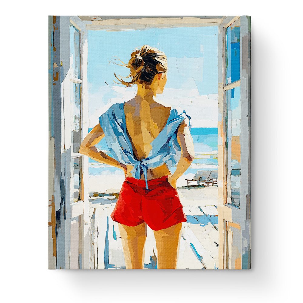 Beachfront Reflection - Summer - BestPaintByNumbers - Paint by Numbers Custom Kit