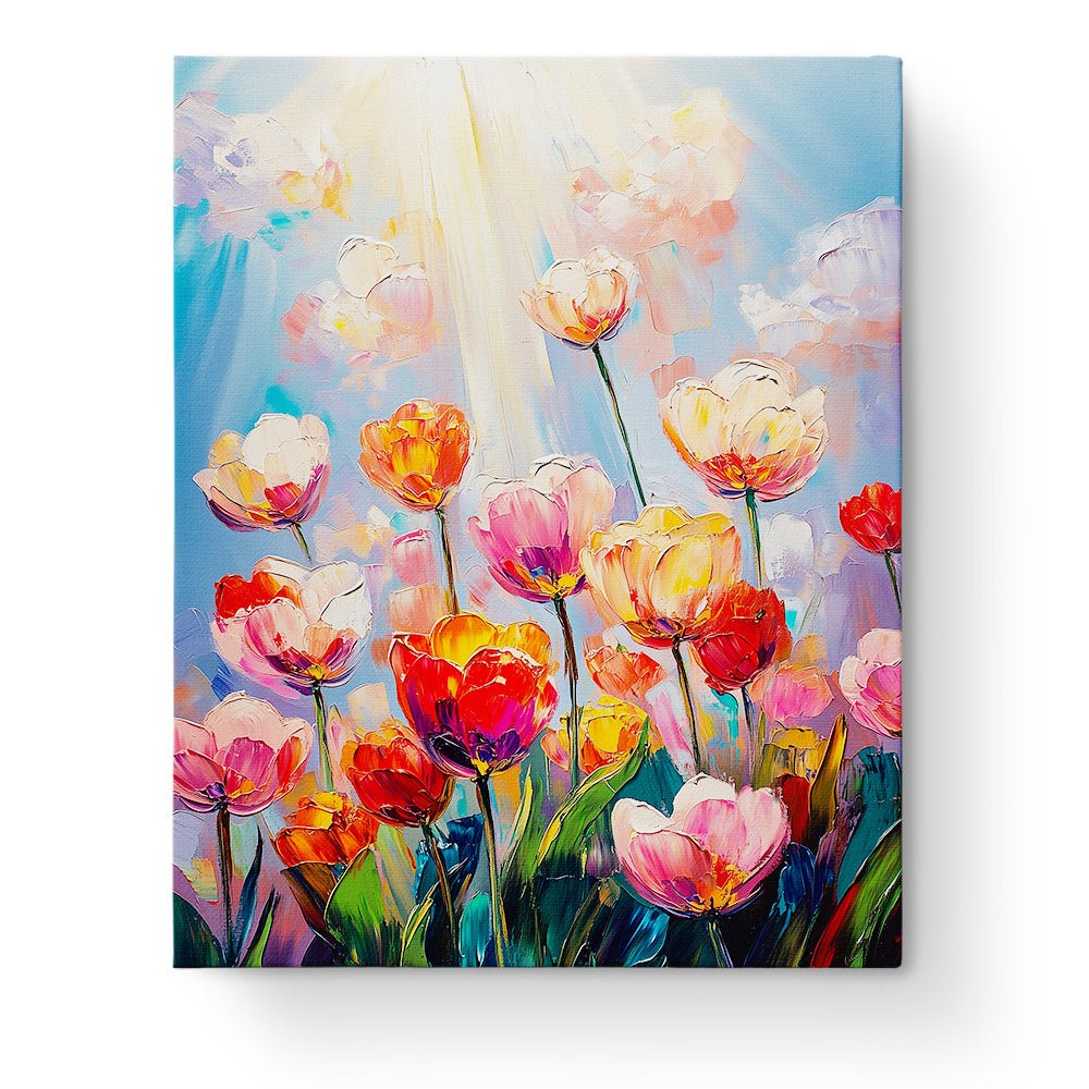 Blooming Tulips - Impressionist - BestPaintByNumbers - Paint by Numbers Custom Kit