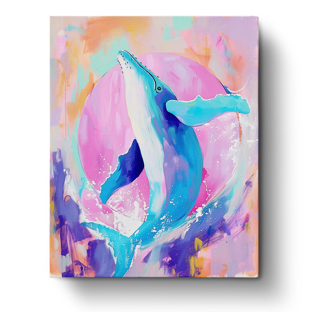 Blue Whale Escape - Abstract Animals - BestPaintByNumbers - Paint by Numbers Custom Kit