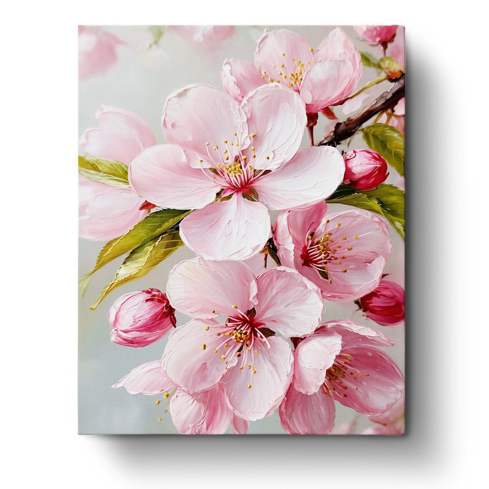 Blush Blossoms Art Set - Flowers - BestPaintByNumbers - Paint by Numbers Custom Kit