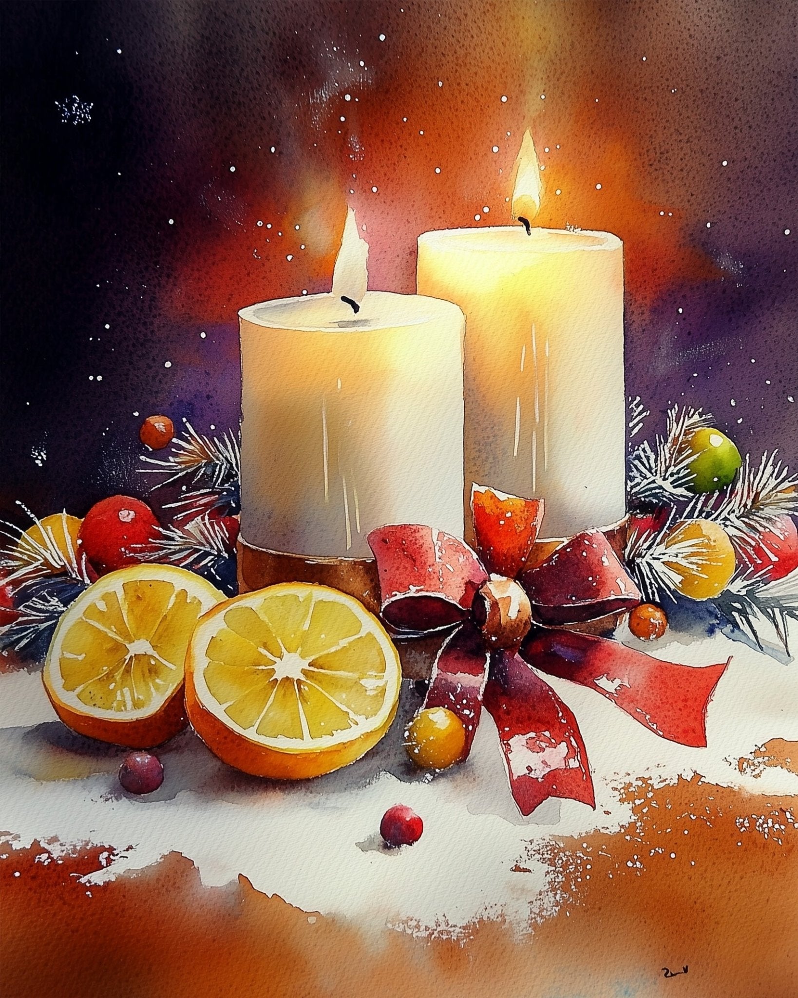 Candlelit Christmas Glow - Christmas - BestPaintByNumbers - Paint by Numbers Custom Kit