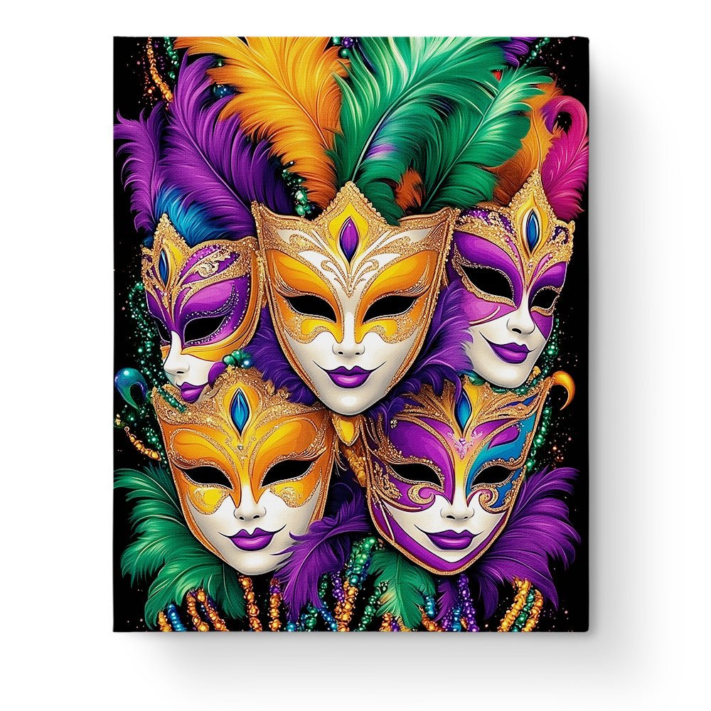 Carnival Masks Celebration - Festival of the world - BestPaintByNumbers - Paint by Numbers Custom Kit
