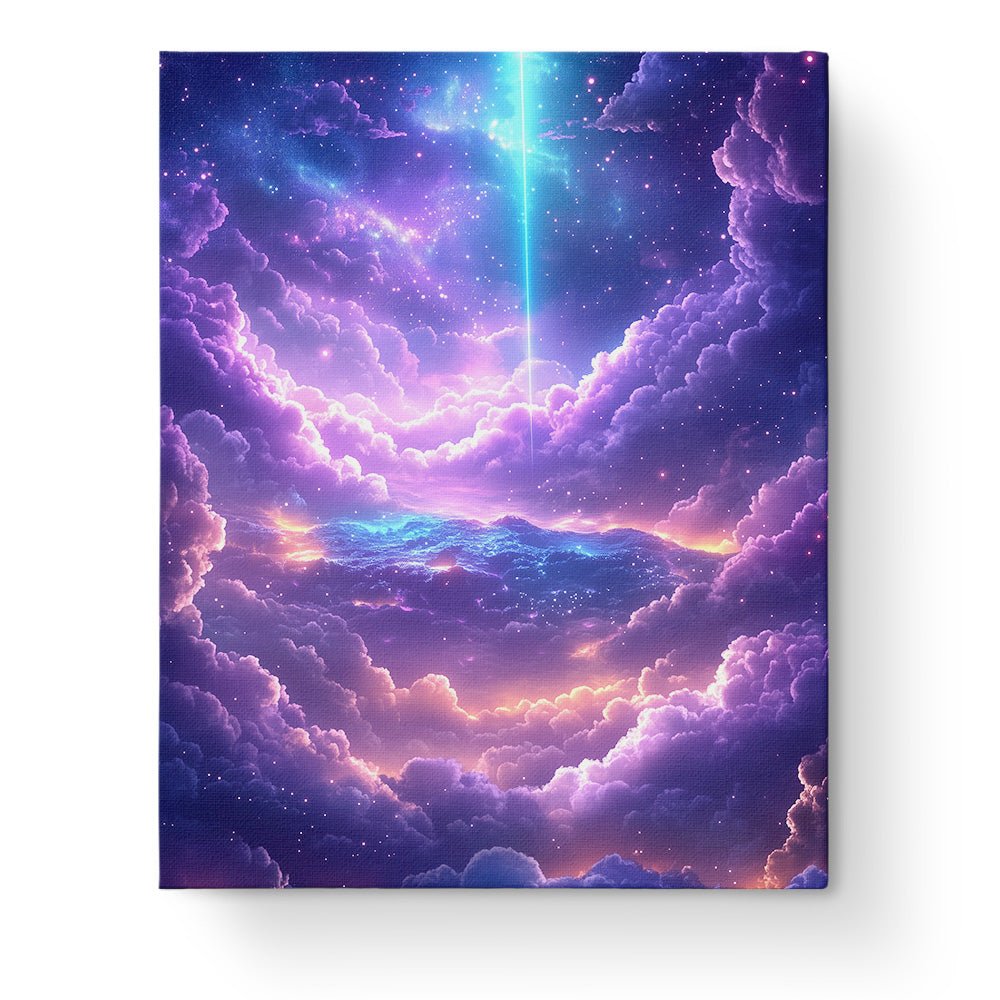 Celestial Clouds with Galactic Ray - Galaxies - BestPaintByNumbers - Paint by Numbers Custom Kit