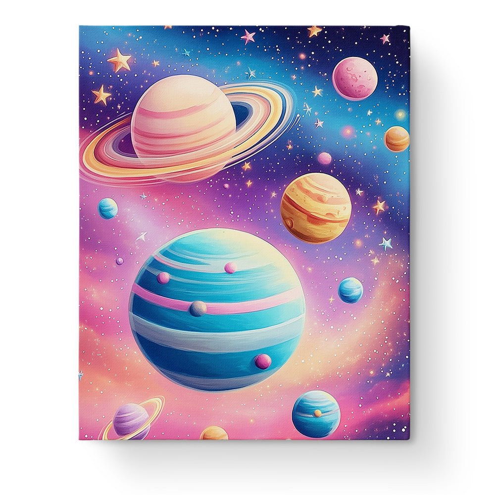 Celestial Planets - Galaxies - BestPaintByNumbers - Paint by Numbers Custom Kit