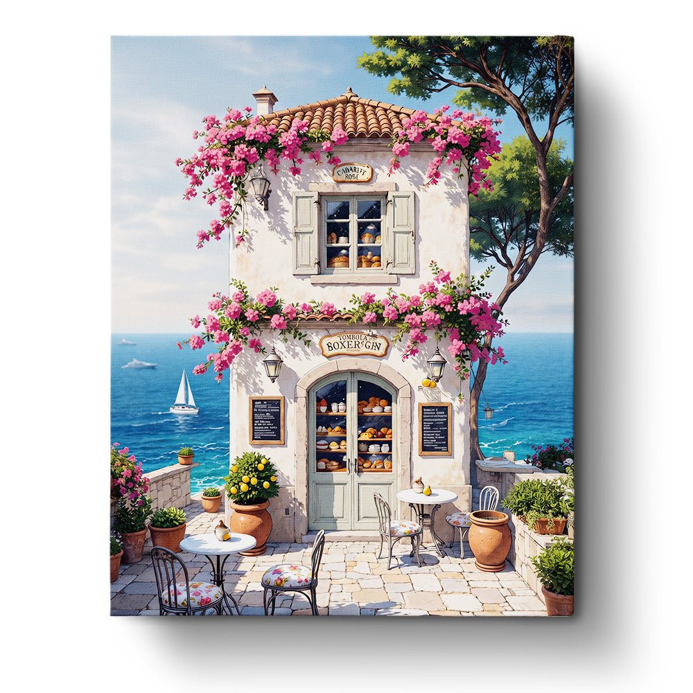 Charming Coastal Bakery - Places - BestPaintByNumbers - Paint by Numbers Custom Kit