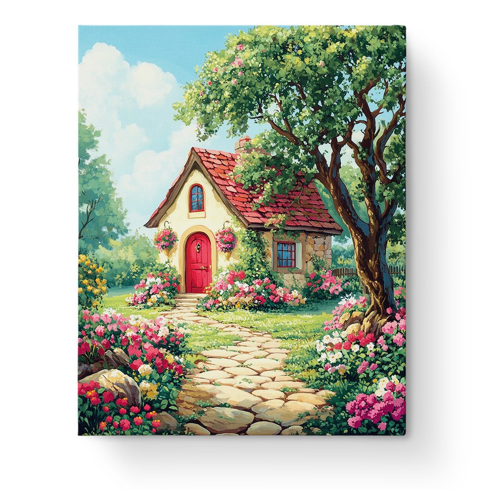 Charming Cottage Garden - Landscapes - BestPaintByNumbers - Paint by Numbers Custom Kit