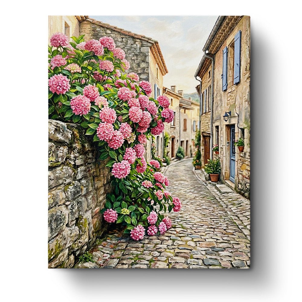 Charming Village Hydrangeas - Flowers - BestPaintByNumbers - Paint by Numbers Custom Kit
