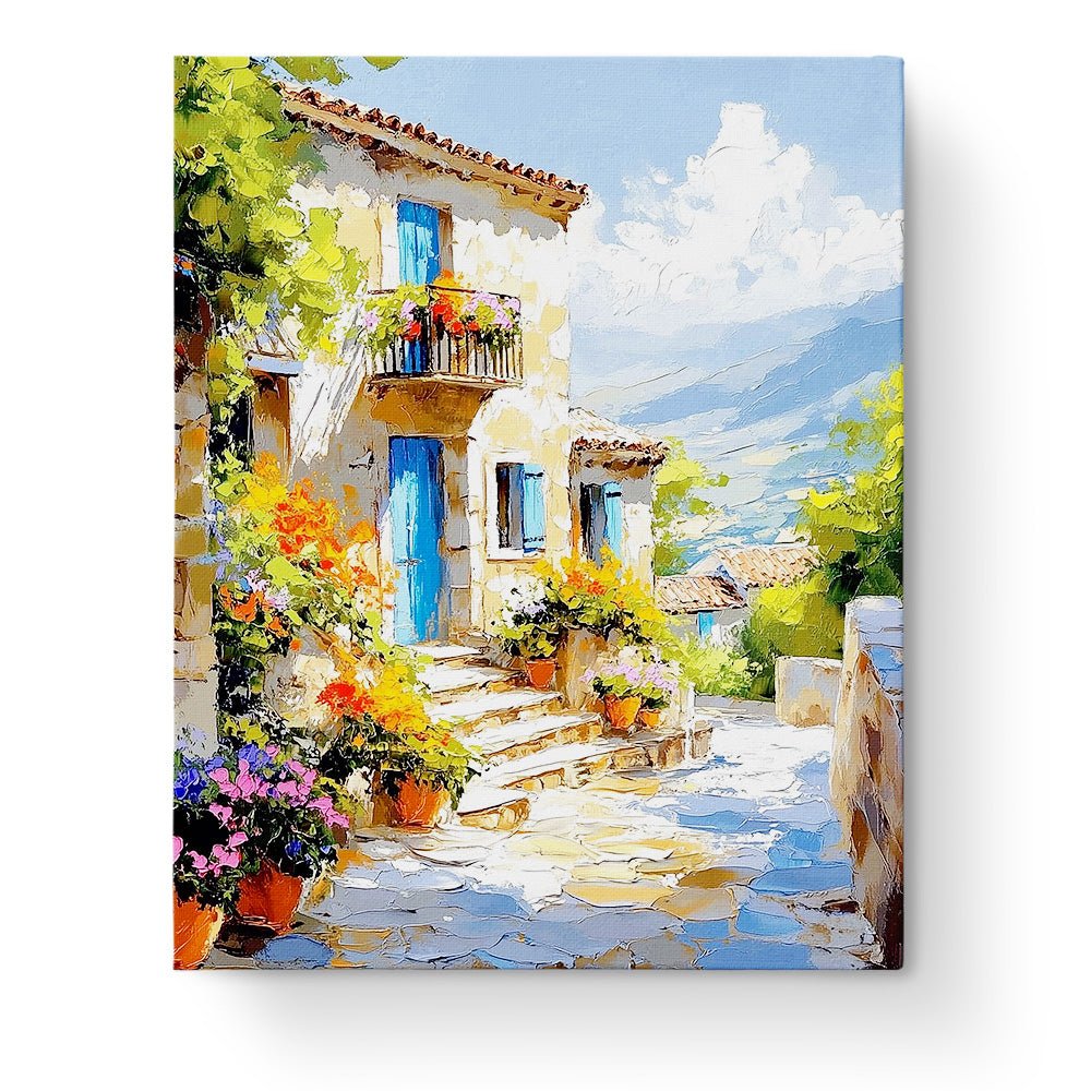 Charming Village Retreat - Impressionist - BestPaintByNumbers - Paint by Numbers Custom Kit