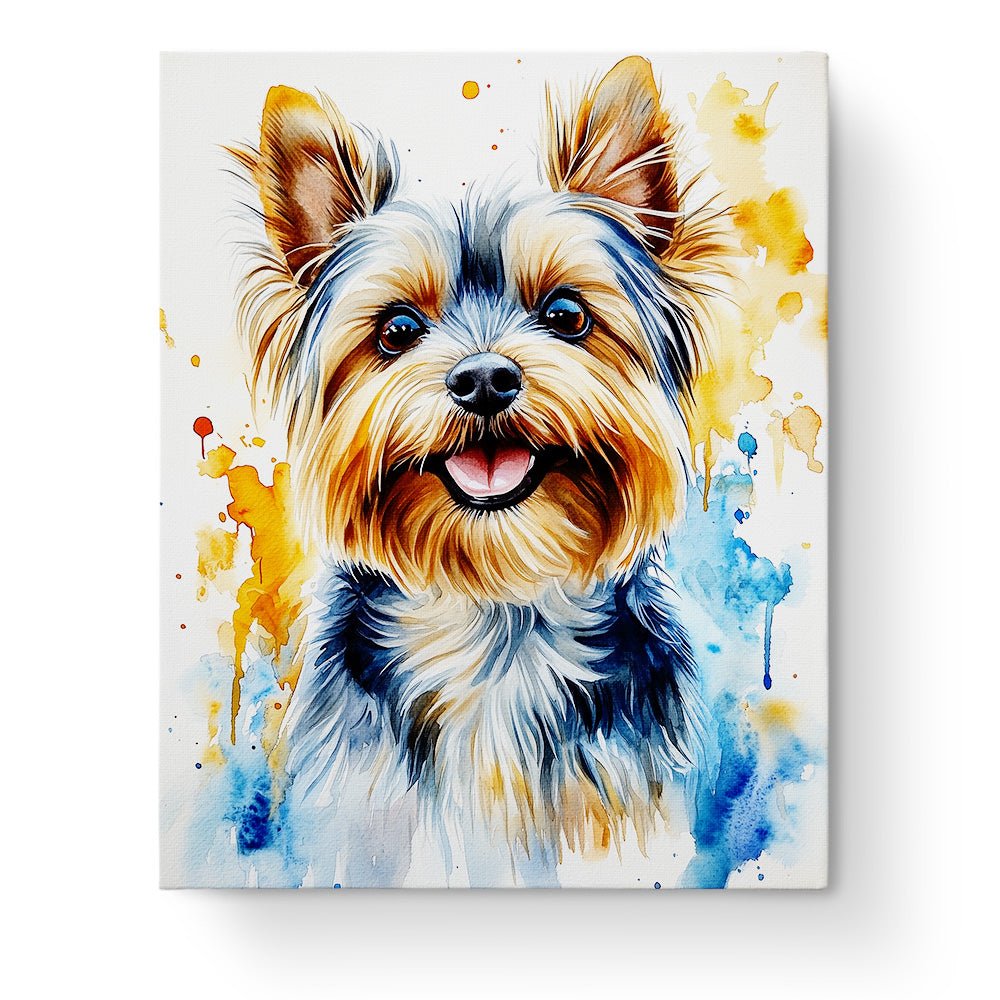 Cheerful Yorkshire Terrier - Dogs - BestPaintByNumbers - Paint by Numbers Custom Kit