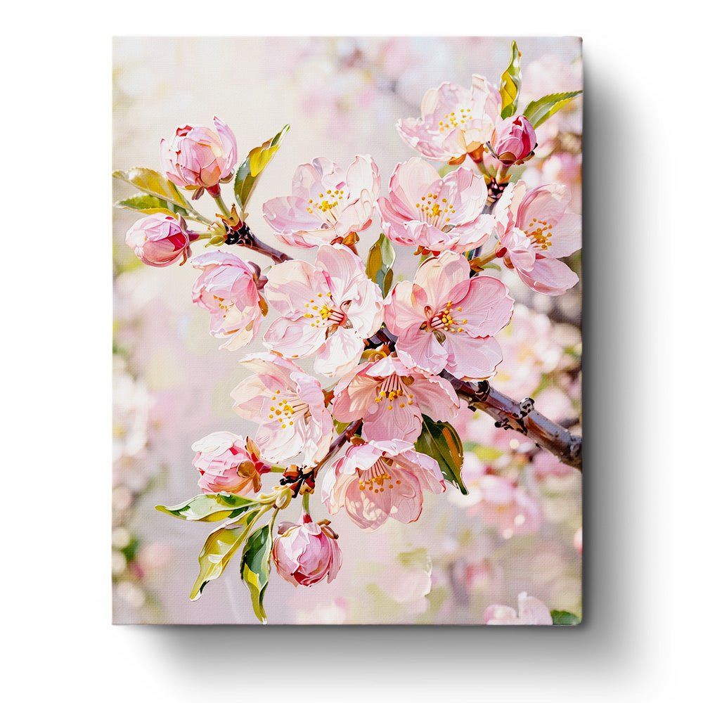 Cherry Blossom Serenity - Flowers - BestPaintByNumbers - Paint by Numbers Custom Kit