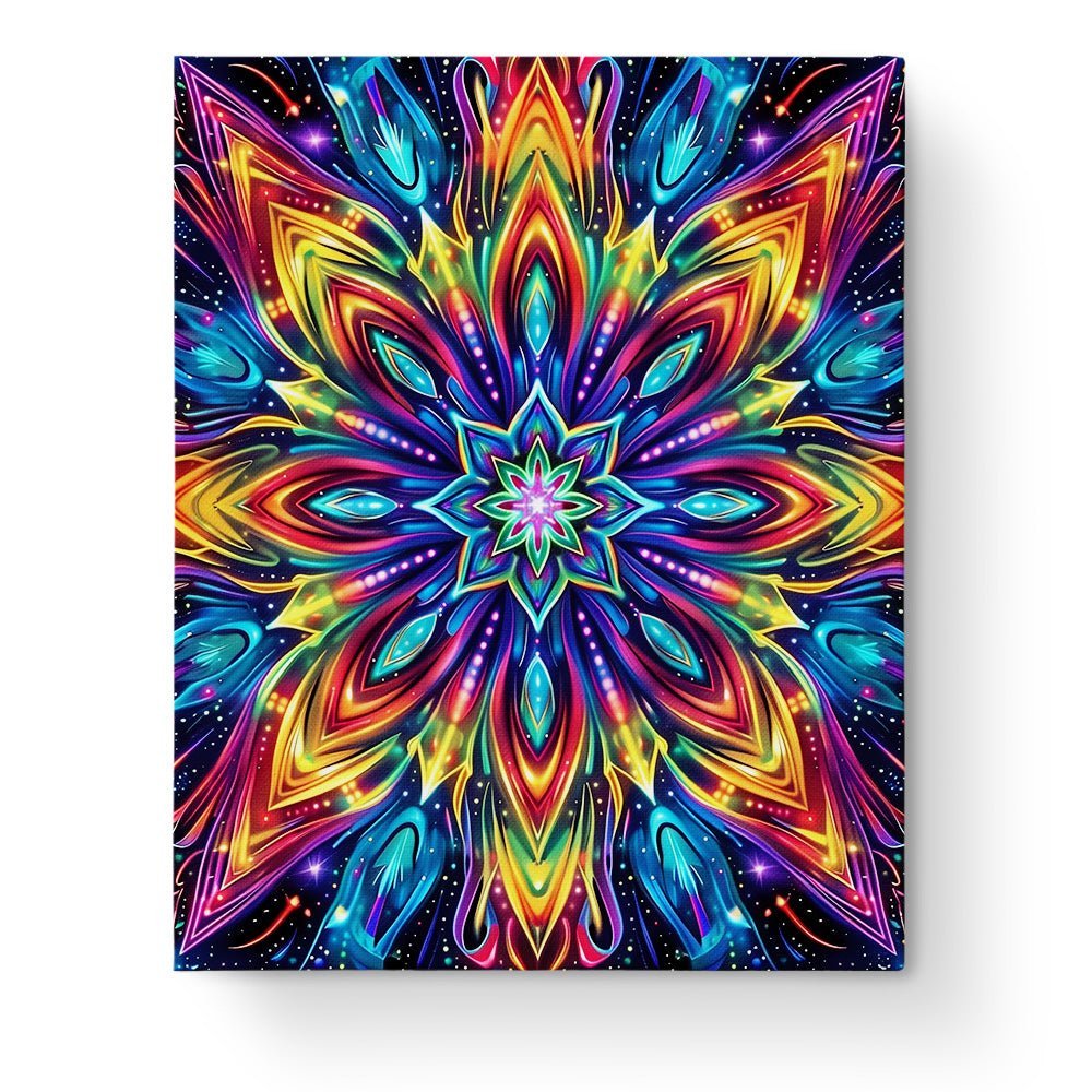 Chromatic Lotus - Mandalas - BestPaintByNumbers - Paint by Numbers Custom Kit