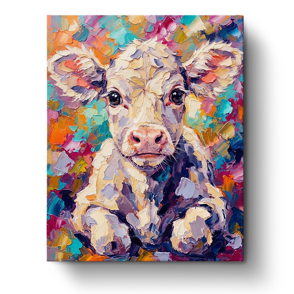 Colorful Cow Portrait - Animals - BestPaintByNumbers - Paint by Numbers Custom Kit