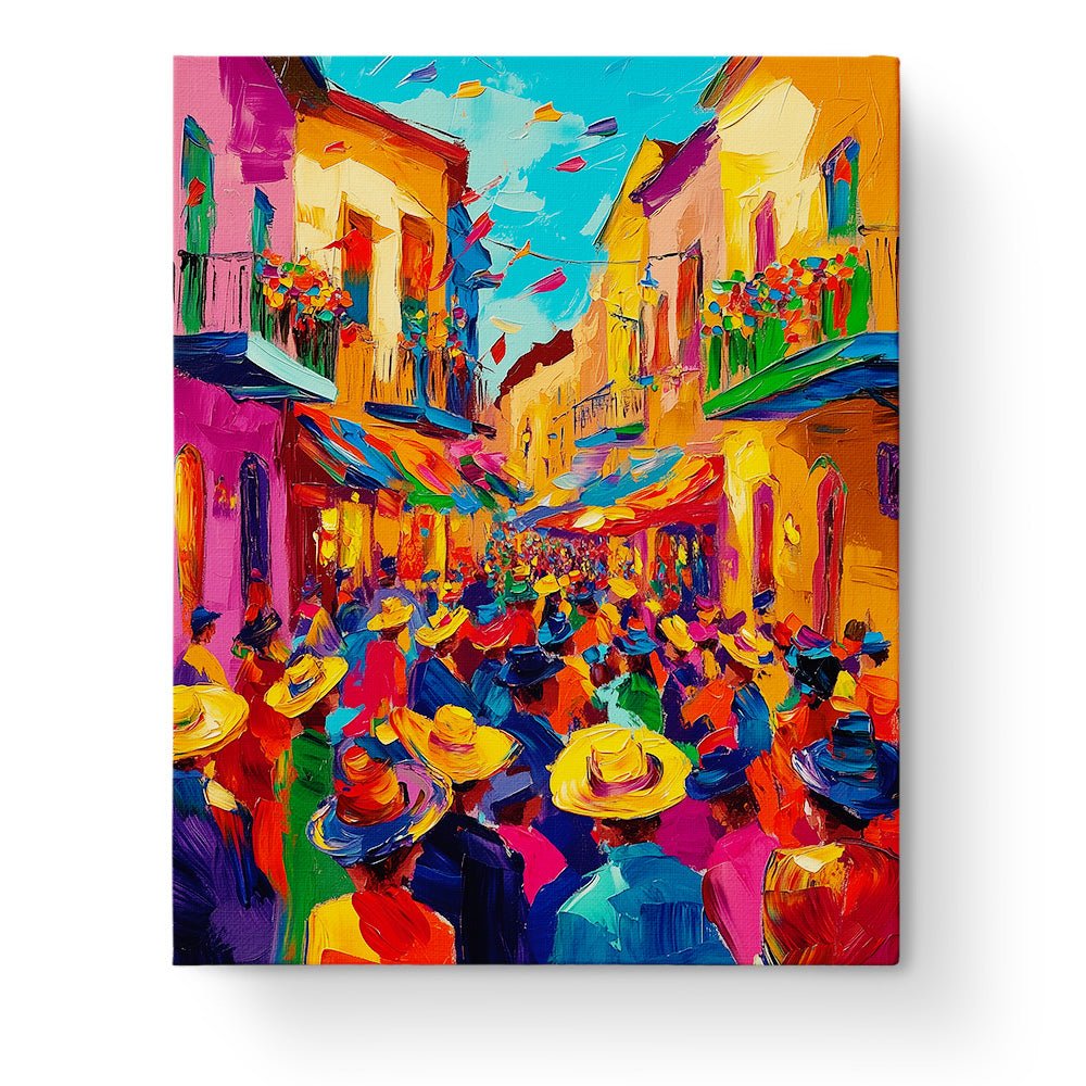 Colorful Street Parade - Festival of the world - BestPaintByNumbers - Paint by Numbers Custom Kit