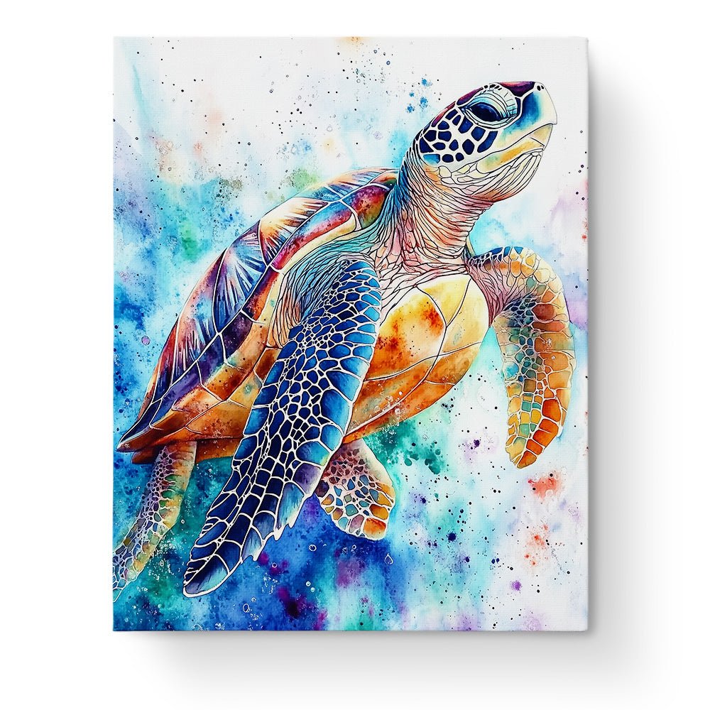 Colorful Turtle Art - abstract - animals - BestPaintByNumbers - Paint by Numbers Custom Kit