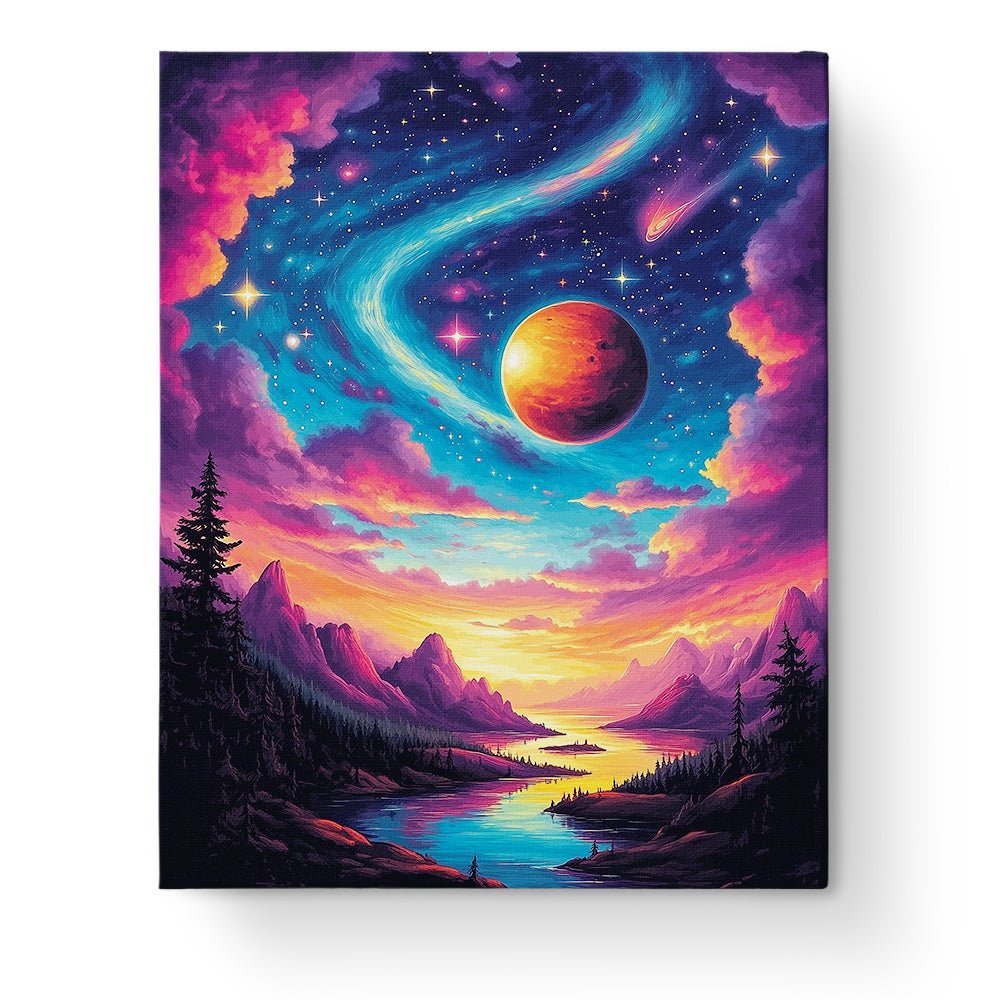 Cosmic River - Galaxies - BestPaintByNumbers - Paint by Numbers Custom Kit