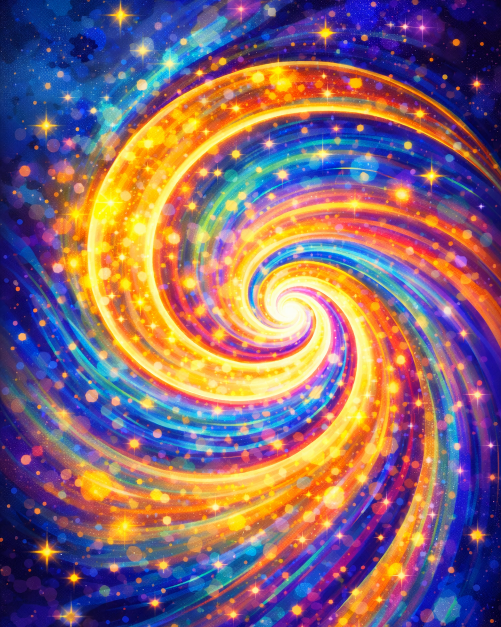 Cosmic Vortex - Meditation - BestPaintByNumbers - Paint by Numbers Custom Kit