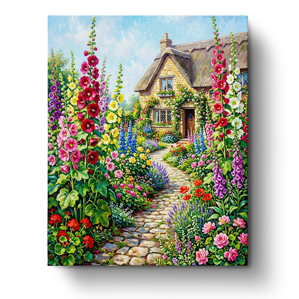 Cottage Garden Pathway - Landscape - BestPaintByNumbers - Paint by Numbers Custom Kit
