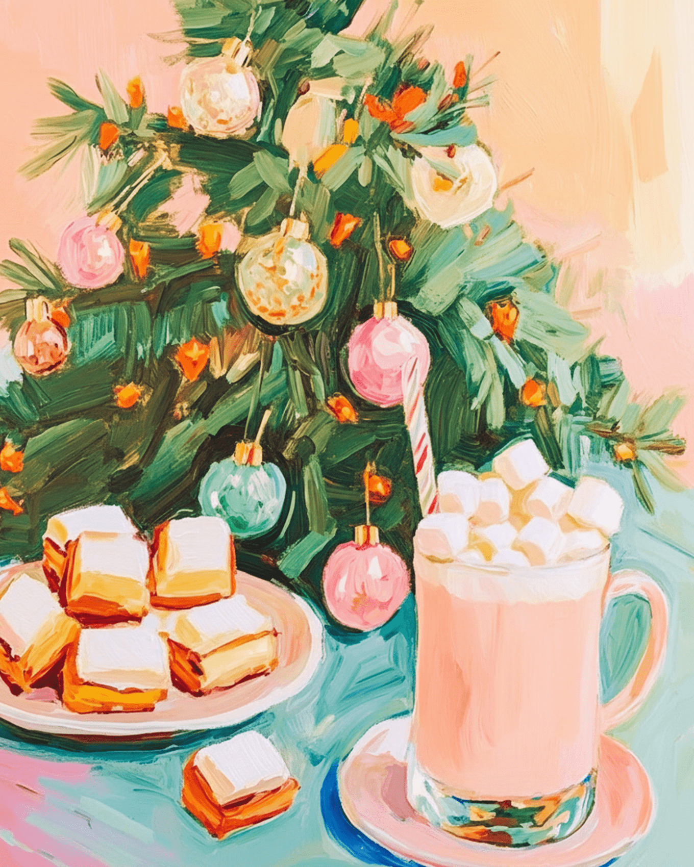 Cozy Christmas Treats - Christmas - BestPaintByNumbers - Paint by Numbers Custom Kit