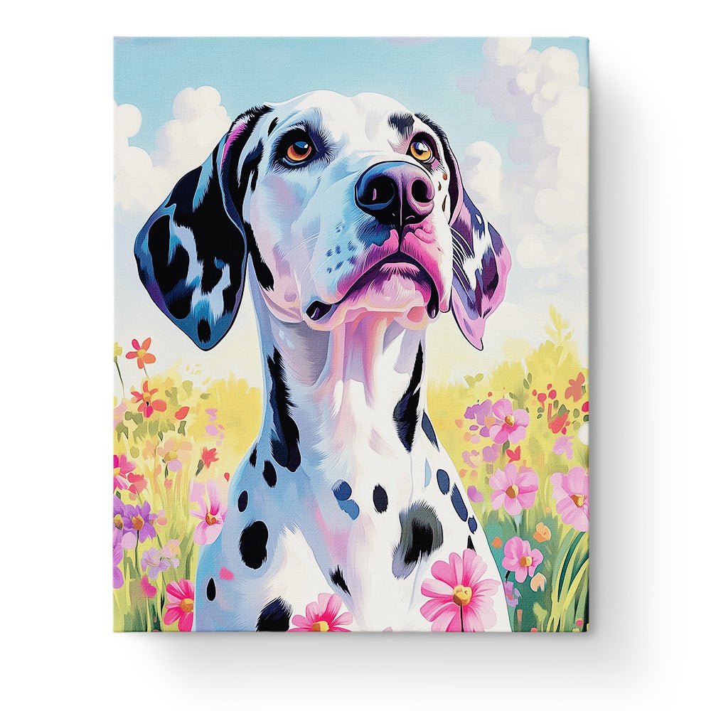 Dalmatian in Bloom - Dogs - BestPaintByNumbers - Paint by Numbers Custom Kit