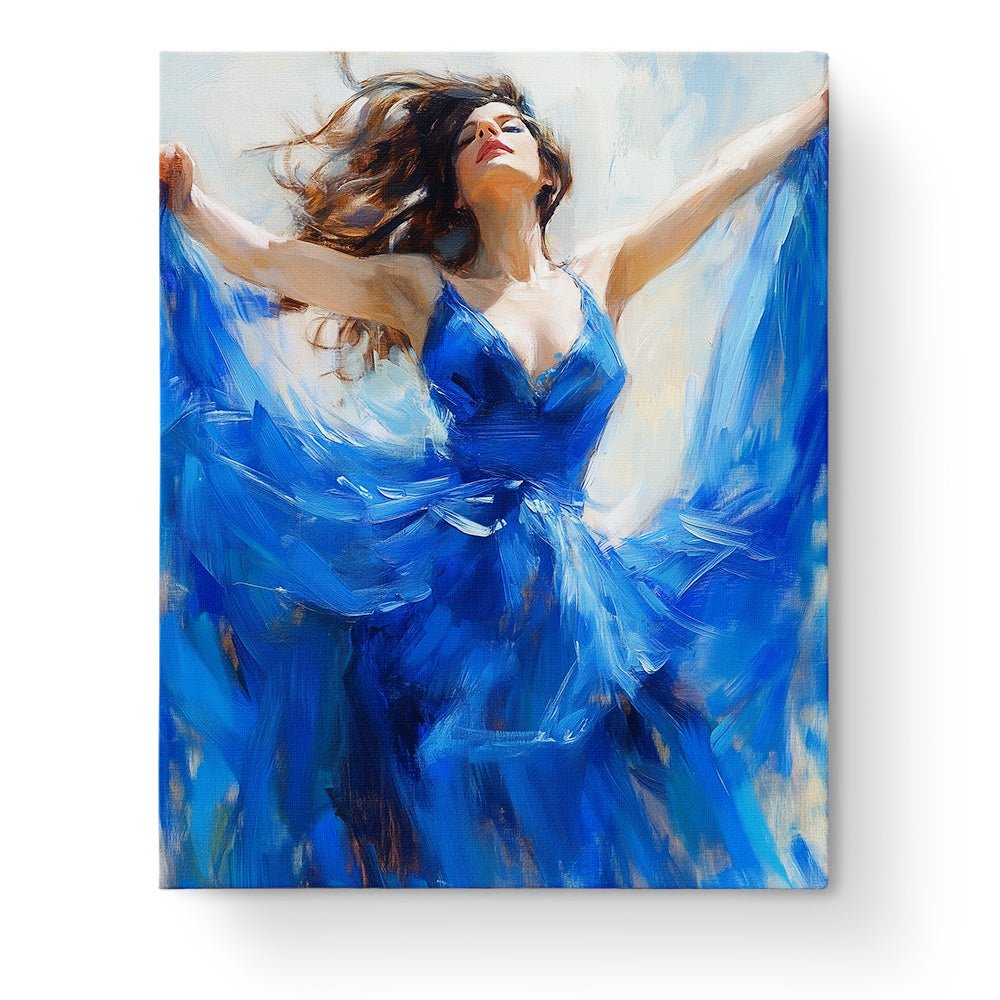 Dancing in Blue - painting - BestPaintByNumbers - Paint by Numbers Custom Kit