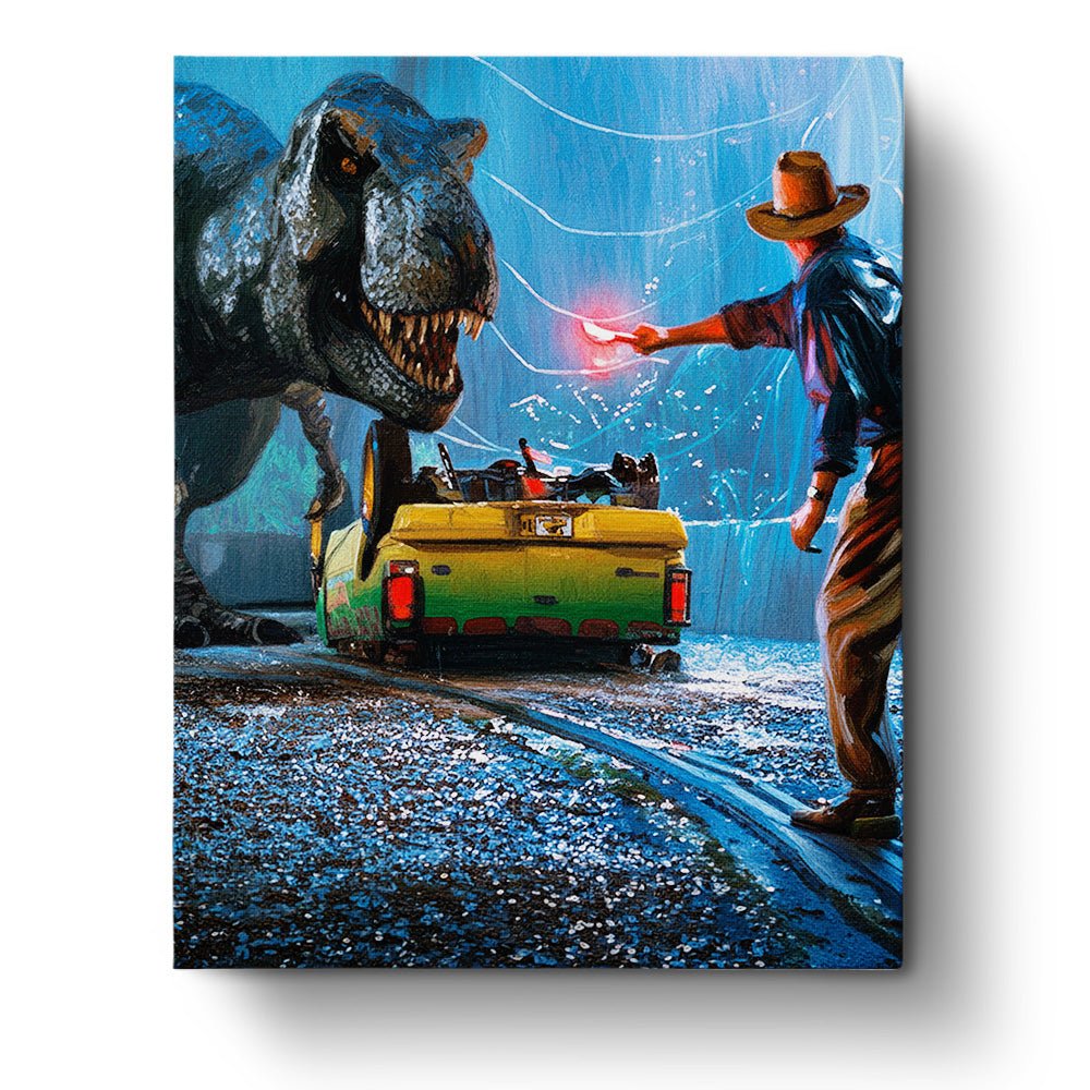 Dinosaur Encounter - Movies - BestPaintByNumbers - Paint by Numbers Custom Kit
